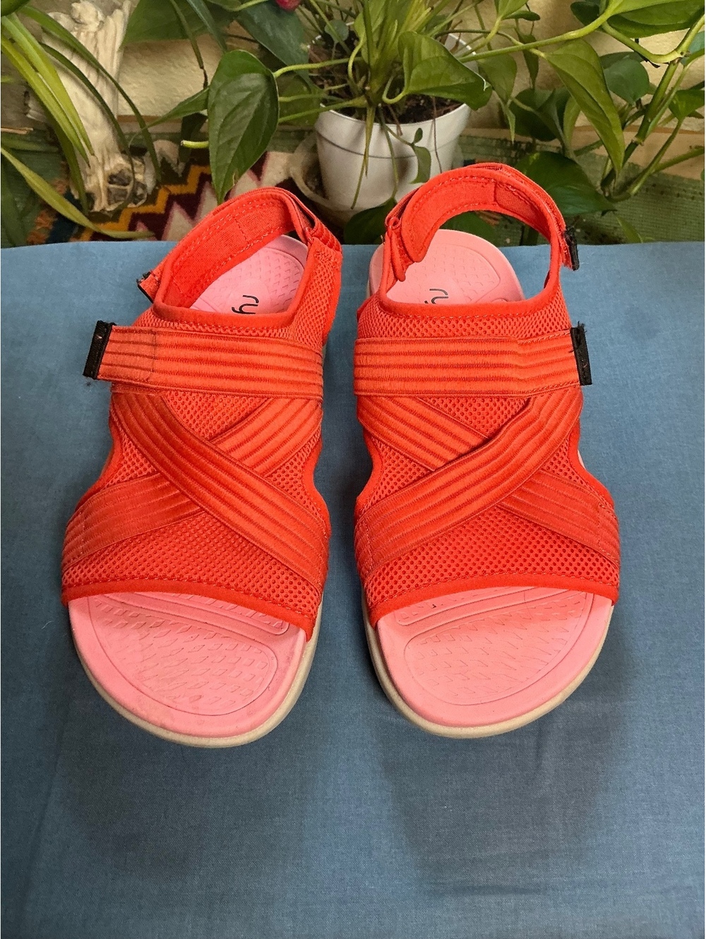 Ryka Comfort Sport Sandals Women's Size 8.5 Coral Adjustable Straps